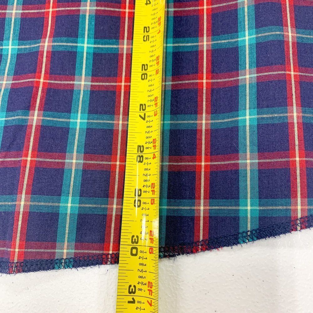 Wrangler Western Shirt Mens Large Blue‎ Red Plaid Pearl Snap Cowboy Ranch Farmer - Picture 11 of 12